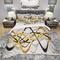 Designart 'Gold and Silver Helix' Modern & Contemporary Bedding Set - Duvet Cover & Shams